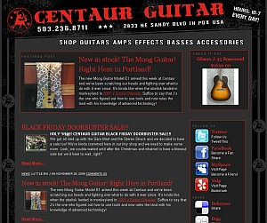 Screen Shot of CentaurGuitar.com